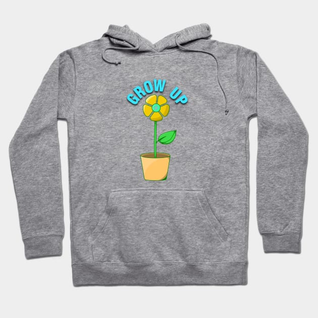 grow up icon flower Hoodie by perfunctory